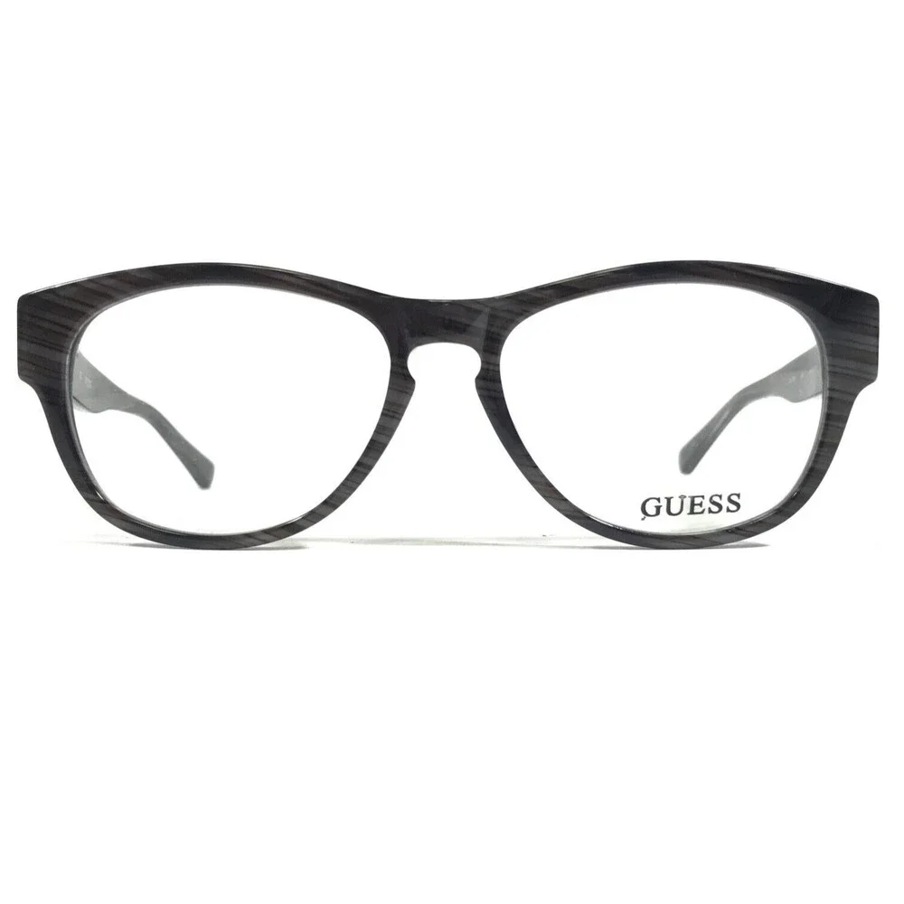 Guess Eyeglasses Frames GU1753 GRY Dark Purple Horn Round Full Rim 53-16-140